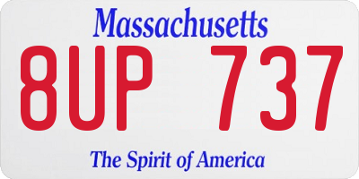 MA license plate 8UP737