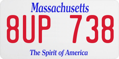 MA license plate 8UP738