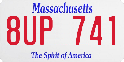 MA license plate 8UP741