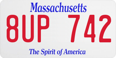 MA license plate 8UP742