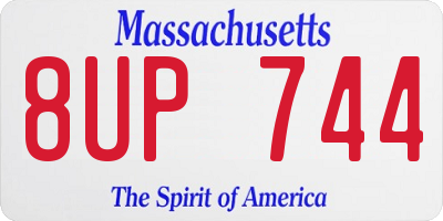MA license plate 8UP744