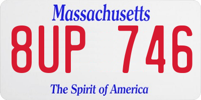 MA license plate 8UP746