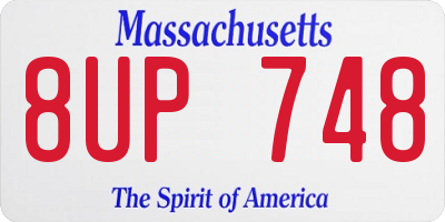 MA license plate 8UP748