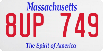 MA license plate 8UP749