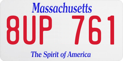 MA license plate 8UP761