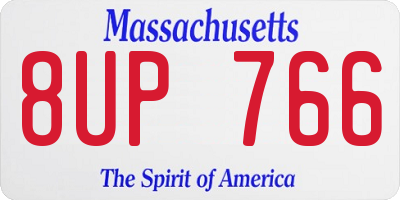 MA license plate 8UP766