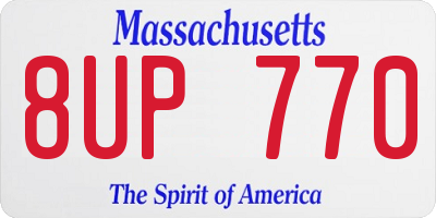 MA license plate 8UP770