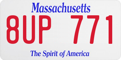 MA license plate 8UP771