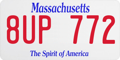 MA license plate 8UP772