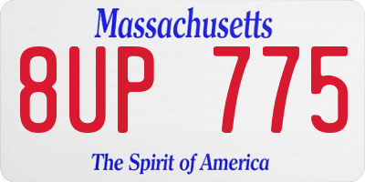 MA license plate 8UP775