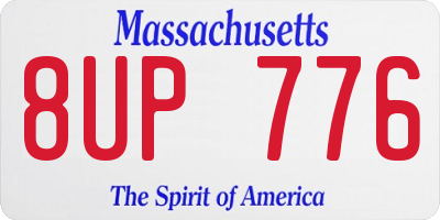 MA license plate 8UP776