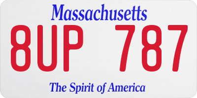 MA license plate 8UP787
