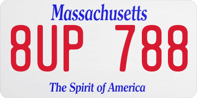 MA license plate 8UP788