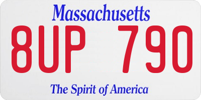 MA license plate 8UP790