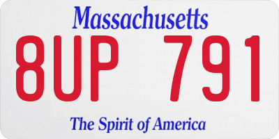 MA license plate 8UP791