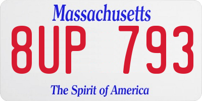 MA license plate 8UP793