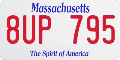 MA license plate 8UP795