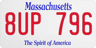 MA license plate 8UP796