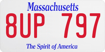 MA license plate 8UP797
