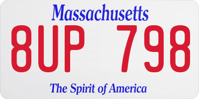 MA license plate 8UP798