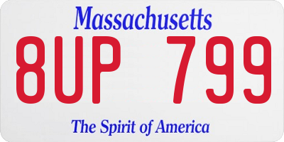 MA license plate 8UP799