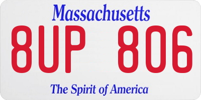 MA license plate 8UP806