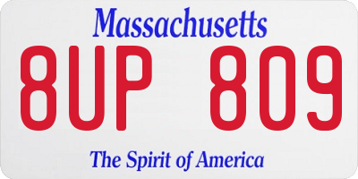 MA license plate 8UP809