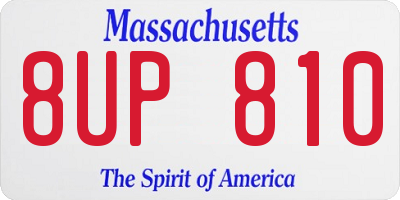 MA license plate 8UP810