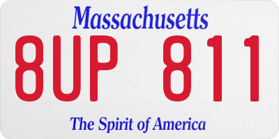 MA license plate 8UP811
