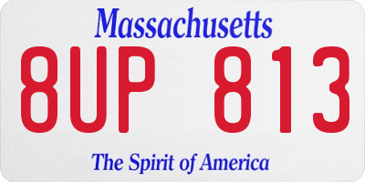 MA license plate 8UP813