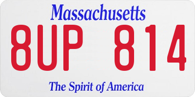 MA license plate 8UP814