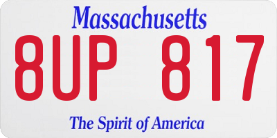 MA license plate 8UP817