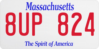 MA license plate 8UP824
