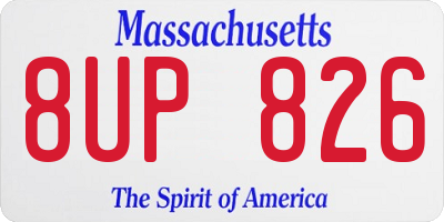 MA license plate 8UP826