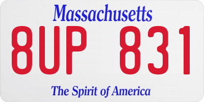 MA license plate 8UP831