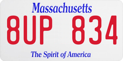 MA license plate 8UP834