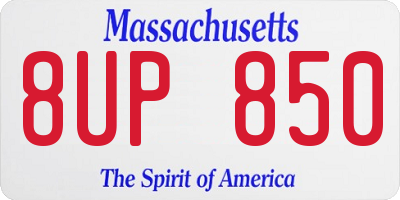MA license plate 8UP850
