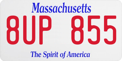 MA license plate 8UP855