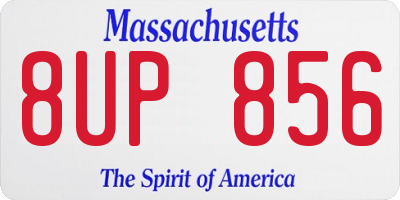 MA license plate 8UP856