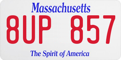 MA license plate 8UP857