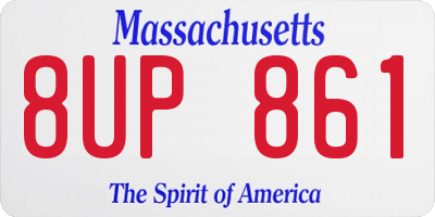 MA license plate 8UP861