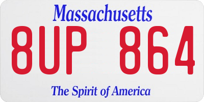 MA license plate 8UP864
