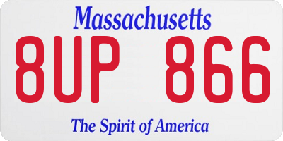 MA license plate 8UP866