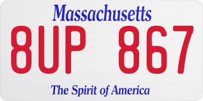 MA license plate 8UP867