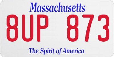 MA license plate 8UP873