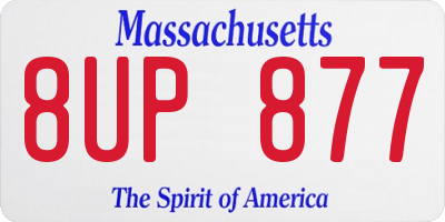 MA license plate 8UP877