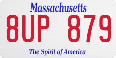 MA license plate 8UP879