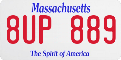 MA license plate 8UP889