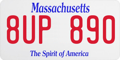 MA license plate 8UP890