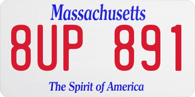 MA license plate 8UP891